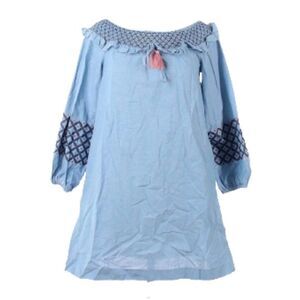 Rebecca Minkoff Goldie Peasant Dress – Off-Shoulder, Embroidered, Medium